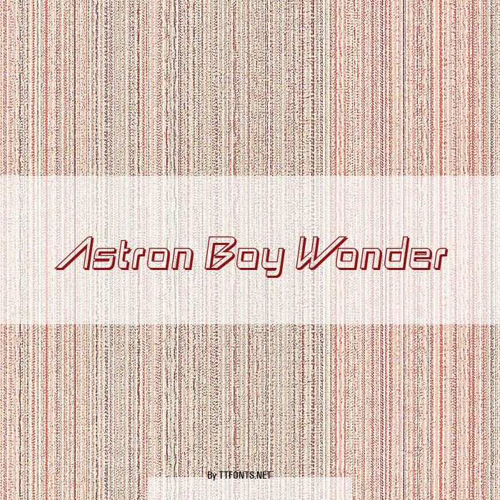 Astron Boy Wonder example